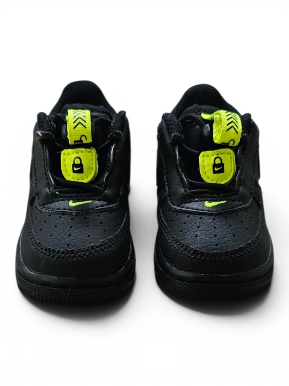 Nike Force 1 LV8 Toddler Black Volt 4C - Picture 2 of 11